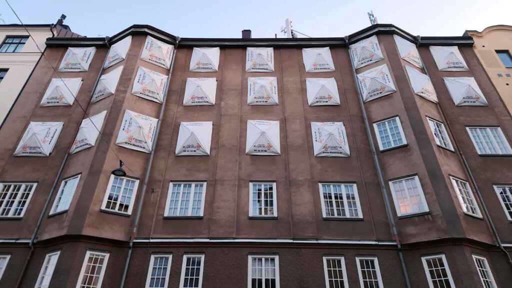 Totalrenovering av fönster på Helenborsgatan 5, Stockholm
