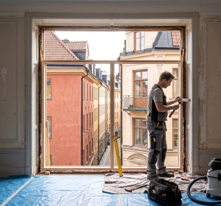 Illustration för fönsterbyte i Stockholm