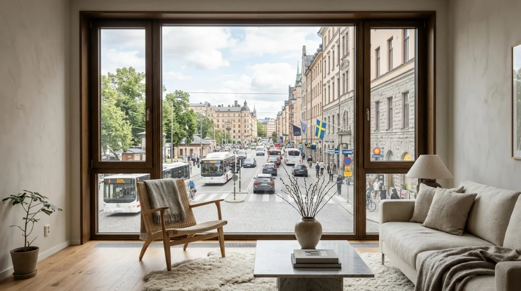 Ljudisolerande fönster mot trafikbuller i Stockholm