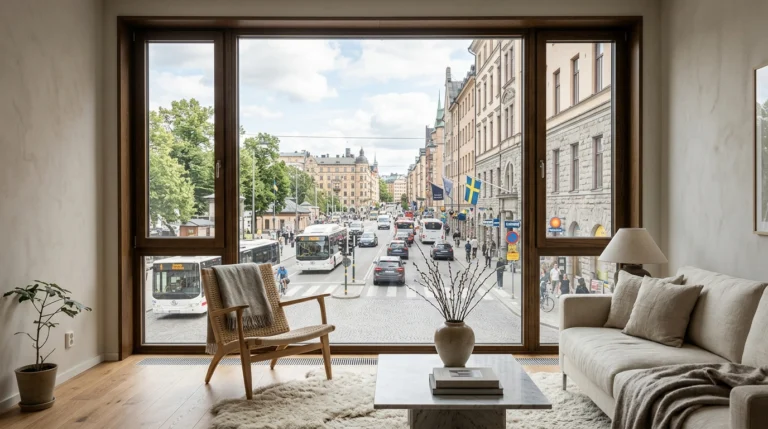 Ljudisolerande fönster mot trafikbuller i Stockholm